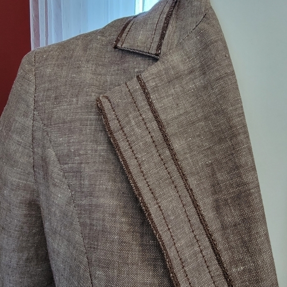 EUC Coldwater Creek 3/4 Sleeve Linen Blazer Size 4P - Picture 2 of 12